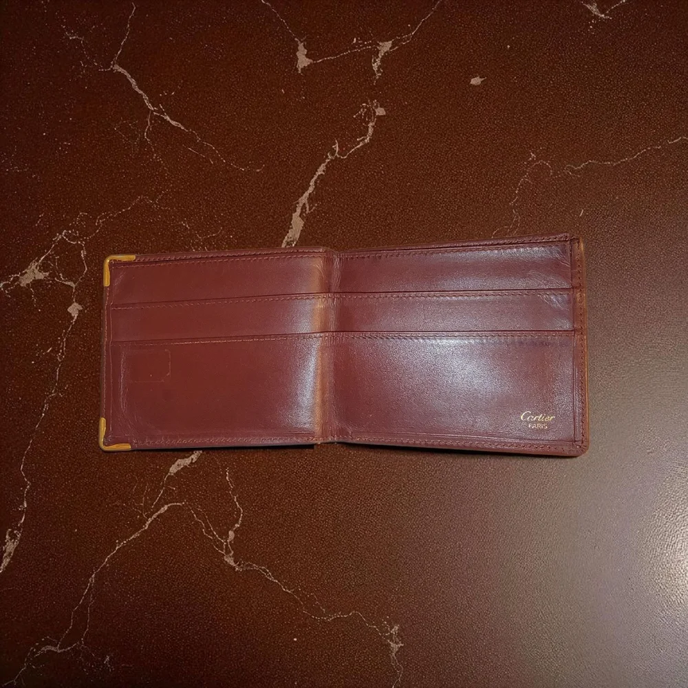 Cartier Luxury Brown Leather Wallet